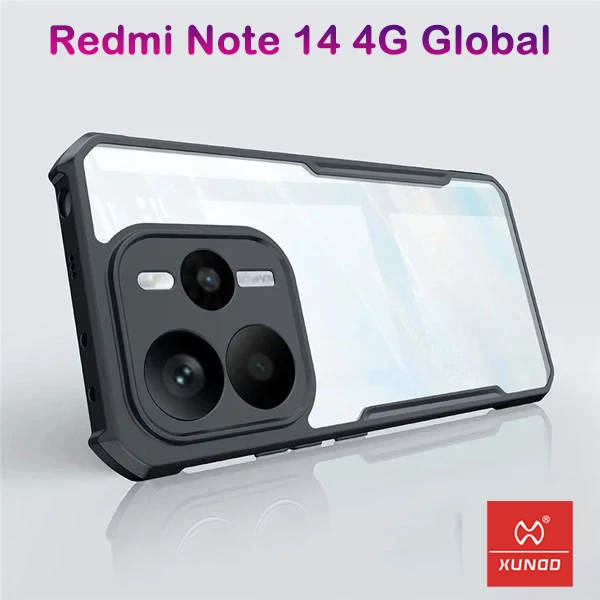 خرید کریستال شیلد شفاف Xiaomi Redmi Note 14 4G مارک XUNDD سری Beatle