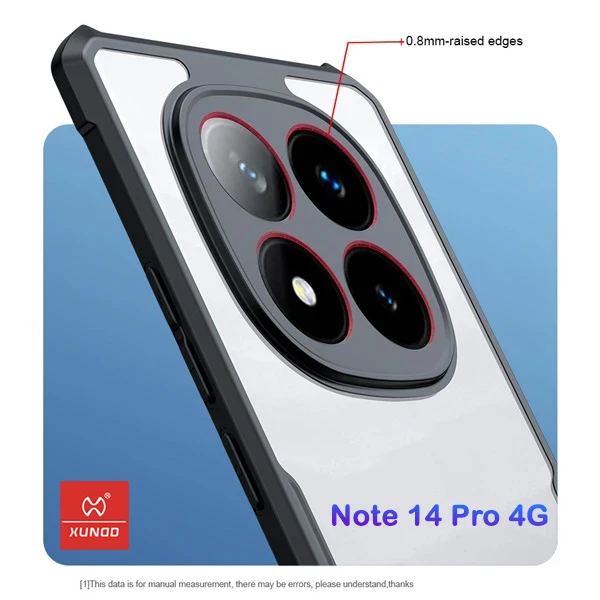 خرید کریستال شیلد شفاف Xiaomi Redmi Note 14 Pro 4G مارک XUNDD سری Beatle