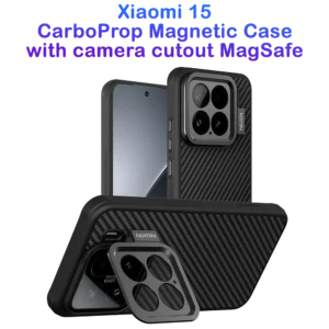گارد کربنی مگنتی کمرا استند Xiaomi 15 مارک نیلکین مدل CarboProp Fine Hole