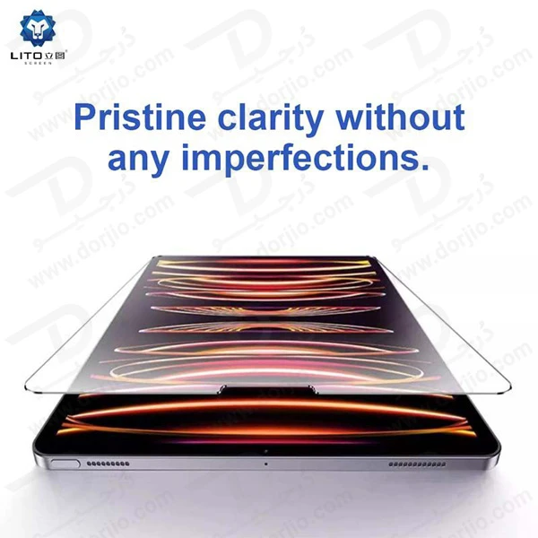 خرید گلس شیشه ای شفاف با ابزار نصب تبلت iPad Air 13 2024 مارک LITO