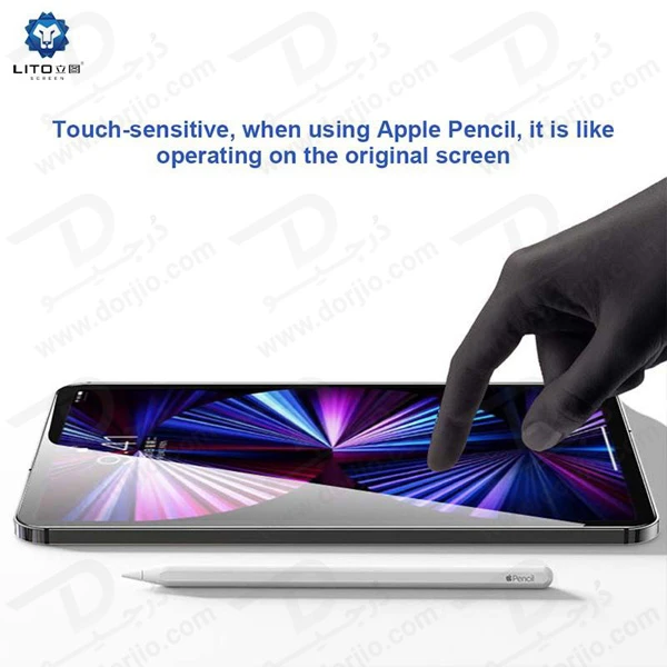 خرید گلس شیشه ای شفاف با ابزار نصب تبلت iPad Air 13 2024 مارک LITO