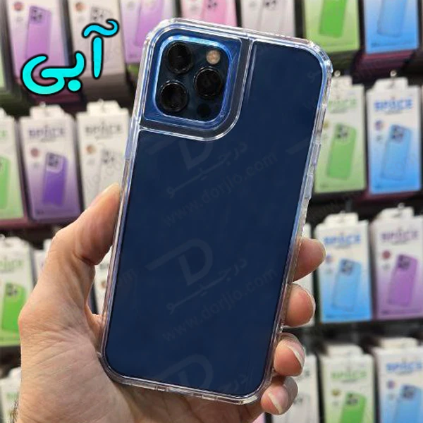 کریستال کاور دولایه ژله ای رنگی iPhone 12 مارک Space