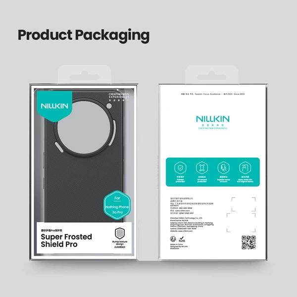 خرید قاب ضد ضربه مگنتی Nothing Phone 3a Pro مارک نیلکین مدل Super Frosted Shield Pro Magnetic