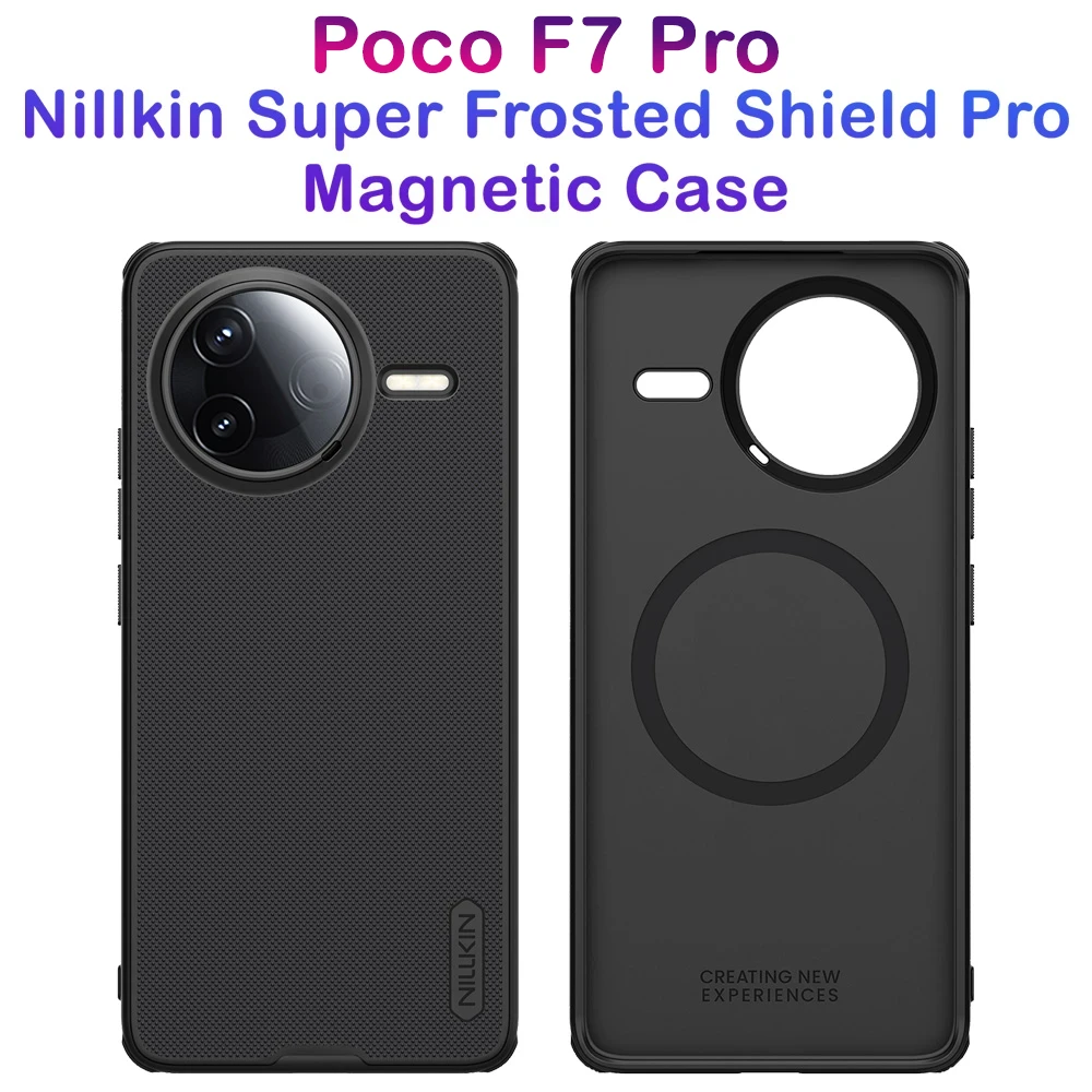 قاب ضد ضربه مگنتی Xiaomi Poco F7 Pro مارک نیلکین مدل Super Frosted Shield Pro Magnetic