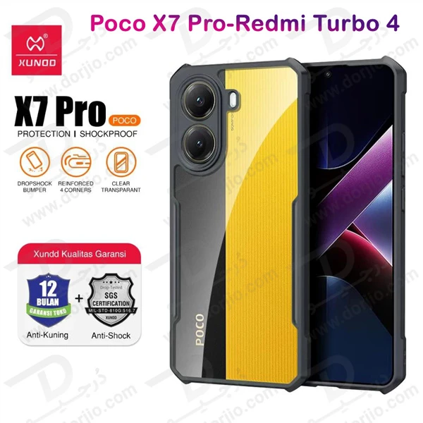 خرید کریستال شیلد شفاف Xiaomi Poco X7 Pro مارک XUNDD سری Beatle