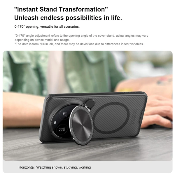 خرید گارد مگ سیف نیمه شفاف کمرا استند Xiaomi 15 Ultra مارک نیلکین مدل Camshield Prop Clear