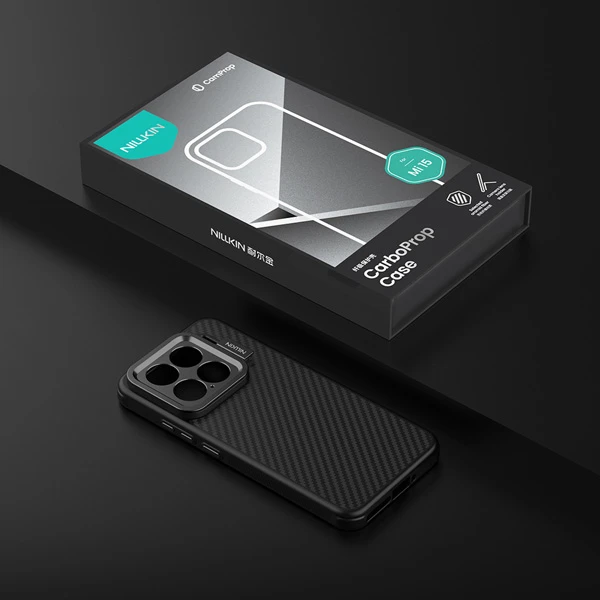 خرید گارد کربنی مگنتی کمرا استند Xiaomi 15 مارک نیلکین مدل CarboProp Fine Hole