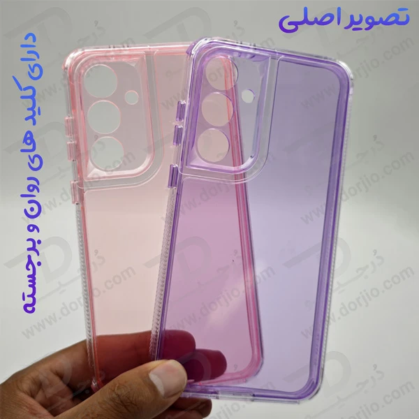 کریستال کاور دولایه ژله ای رنگی Samsung Galaxy S23 FE مارک Space