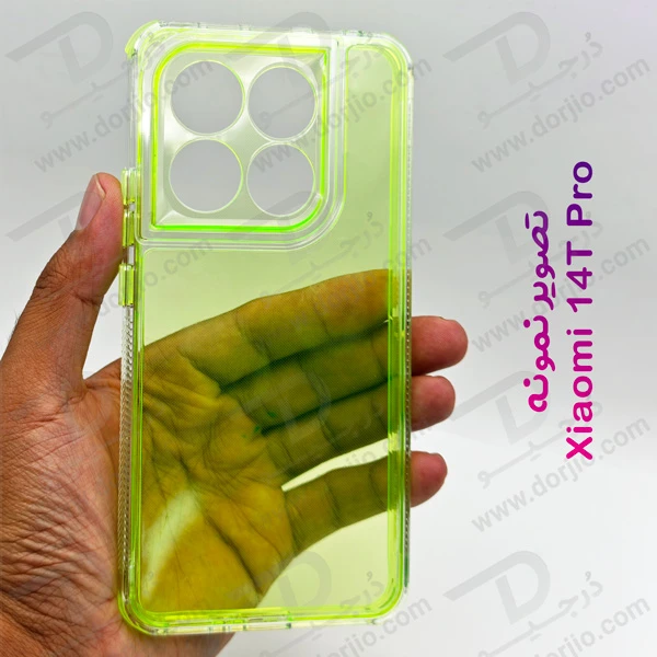 کریستال کاور دولایه ژله ای رنگی Xiaomi 14T Pro مارک Space