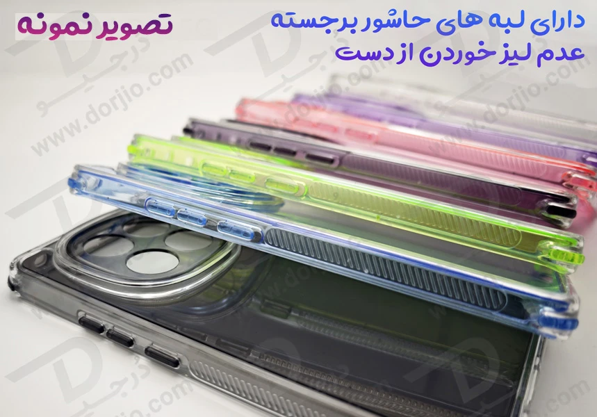 کریستال کاور دولایه ژله ای رنگی Xiaomi Redmi 14C مارک Space