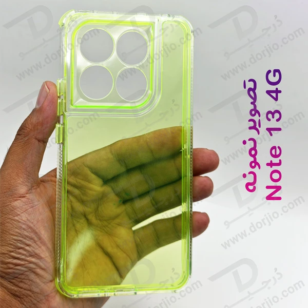 کریستال کاور دولایه ژله ای رنگی Xiaomi Redmi Note 13 4G مارک Space