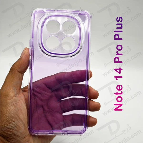 کریستال کاور دولایه ژله ای رنگی Xiaomi Redmi Note 14 Pro Plus مارک Space