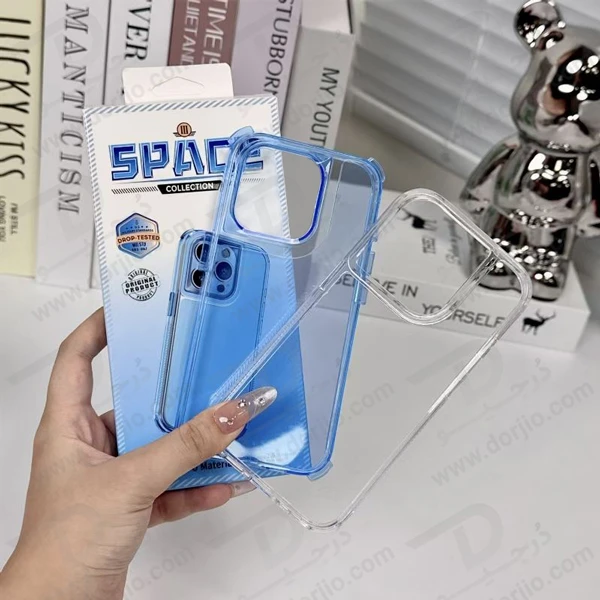 کریستال کاور دولایه ژله ای رنگی iPhone 13 Pro مارک Space