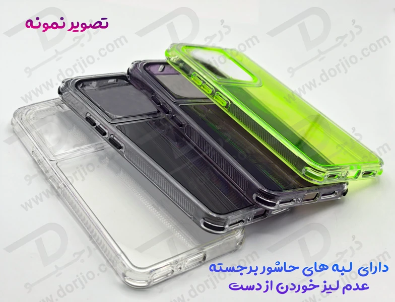 کریستال کاور دولایه ژله ای رنگی iPhone 14 Pro Max مارک Space