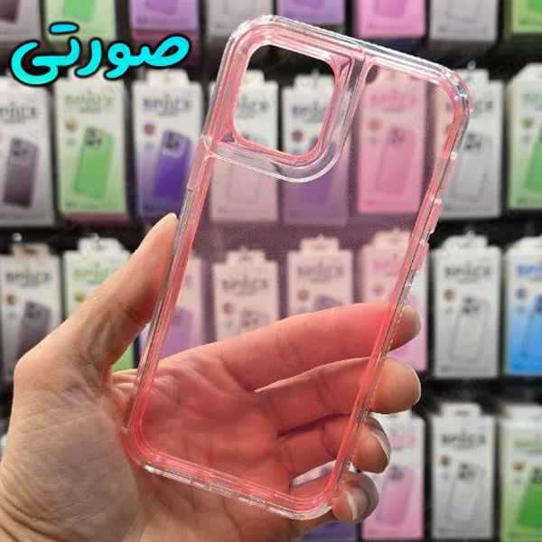 کریستال کاور دولایه ژله ای رنگی iPhone 15 Pro Max مارک Space