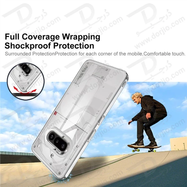 خرید قاب شفاف تمام کریستالی Nothing Phone 3a مارک LEXOM