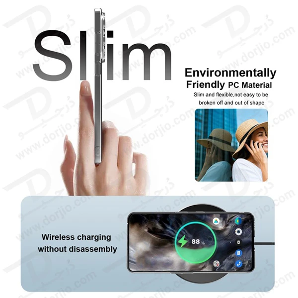 خرید قاب شفاف تمام کریستالی Nothing Phone 3a Pro مارک LEXOM