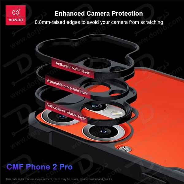 خرید کریستال شیلد شفاف Nothing CMF Phone 2 Pro مارک XUNDD سری Beatle