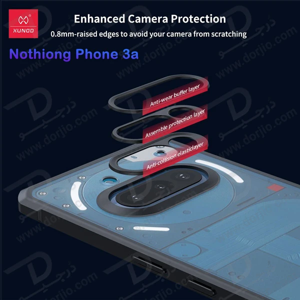 خرید کریستال شیلد شفاف Nothing Phone 3a مارک XUNDD سری Beatle