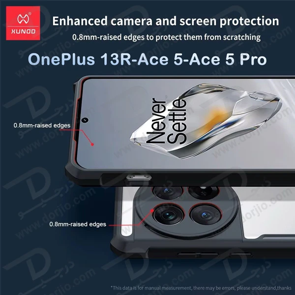 خرید کریستال شیلد شفاف OnePlus 13R-Ace 5-Ace 5 Pro مارک XUNDD سری Beatle