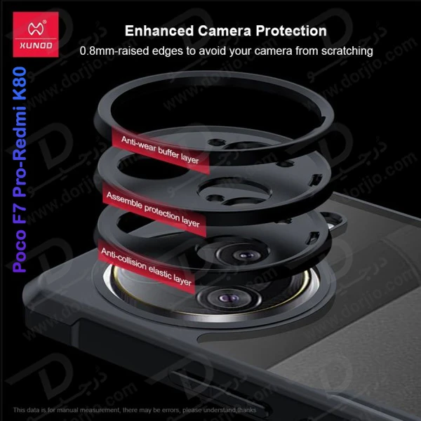 خرید کریستال شیلد شفاف Xiaomi Redmi K80 Pro مارک XUNDD سری Beatle