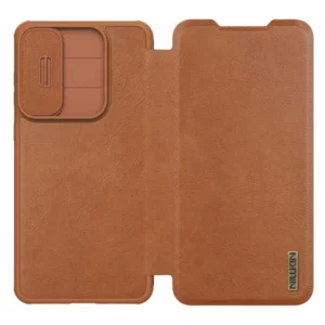 خرید کیف چرمی محافظ دوربین دار Samsung Galaxy S25 Edge مارک نیلکین مدل Qin Pro