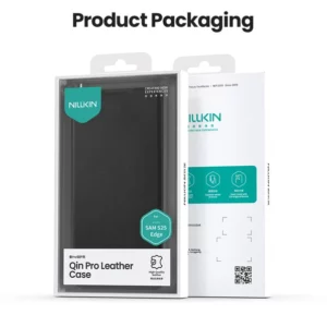 خرید کیف چرمی محافظ دوربین دار Samsung Galaxy S25 Edge مارک نیلکین مدل Qin Pro