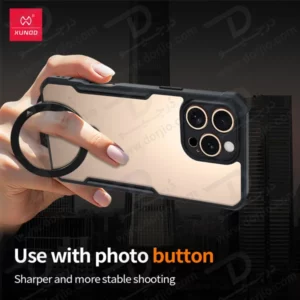 خرید گارد شفاف رینگ استند مگ سیف iPhone 16 Pro Max مارک XUNDD سری Beatle Holder