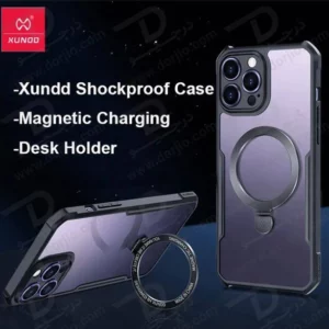 خرید گارد شفاف رینگ استند مگ سیف iPhone 16 Pro Max مارک XUNDD سری Beatle Holder