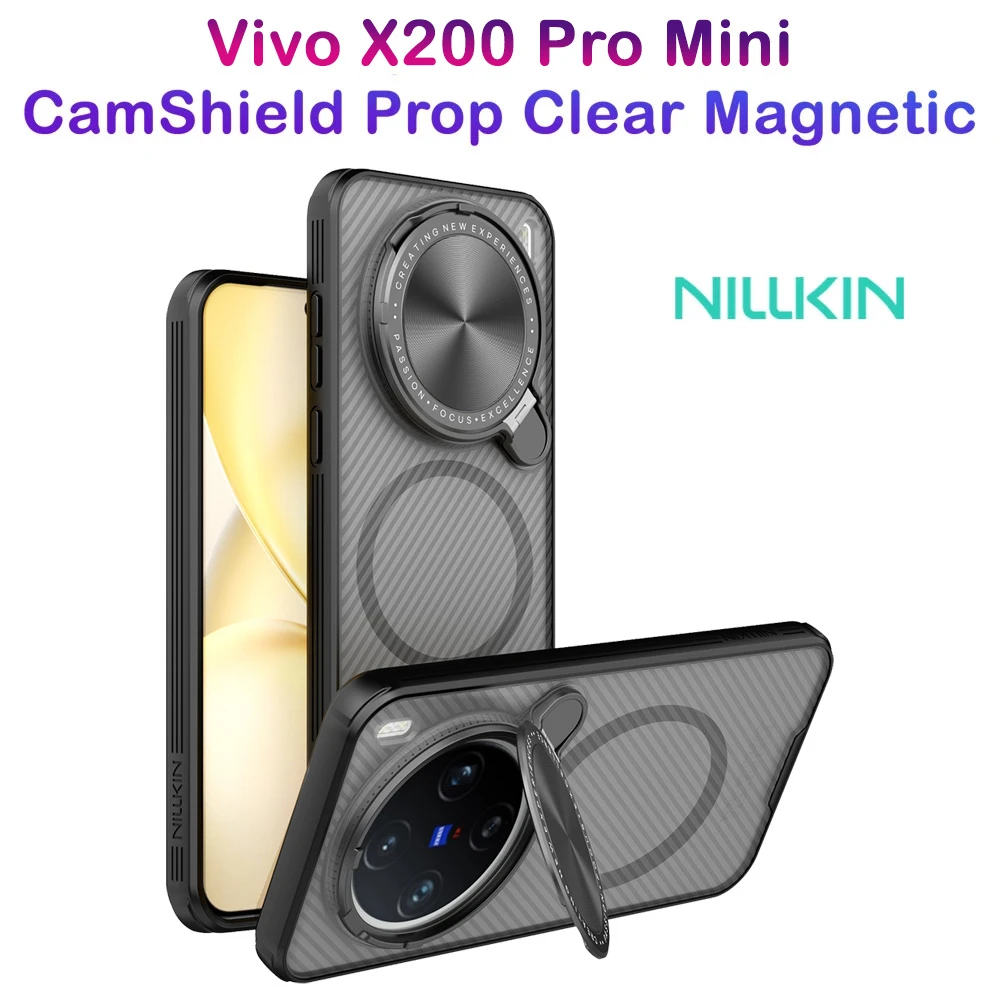خرید گارد مگنتی نیمه شفاف کمرا استند Vivo X200 Pro Mini مارک نیلکین مدل Camshield Prop Clear