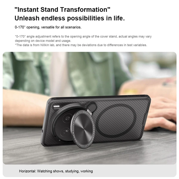 خرید گارد مگنتی نیمه شفاف کمرا استند Vivo X200 Pro Mini مارک نیلکین مدل Camshield Prop Clear