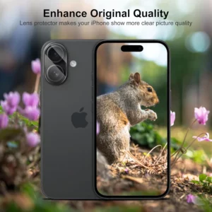 محافظ لنز iPhone 17 مدل شیشه‌ای فول کاور