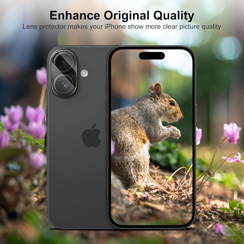 محافظ لنز iPhone 17 مدل شیشه‌ای فول کاور