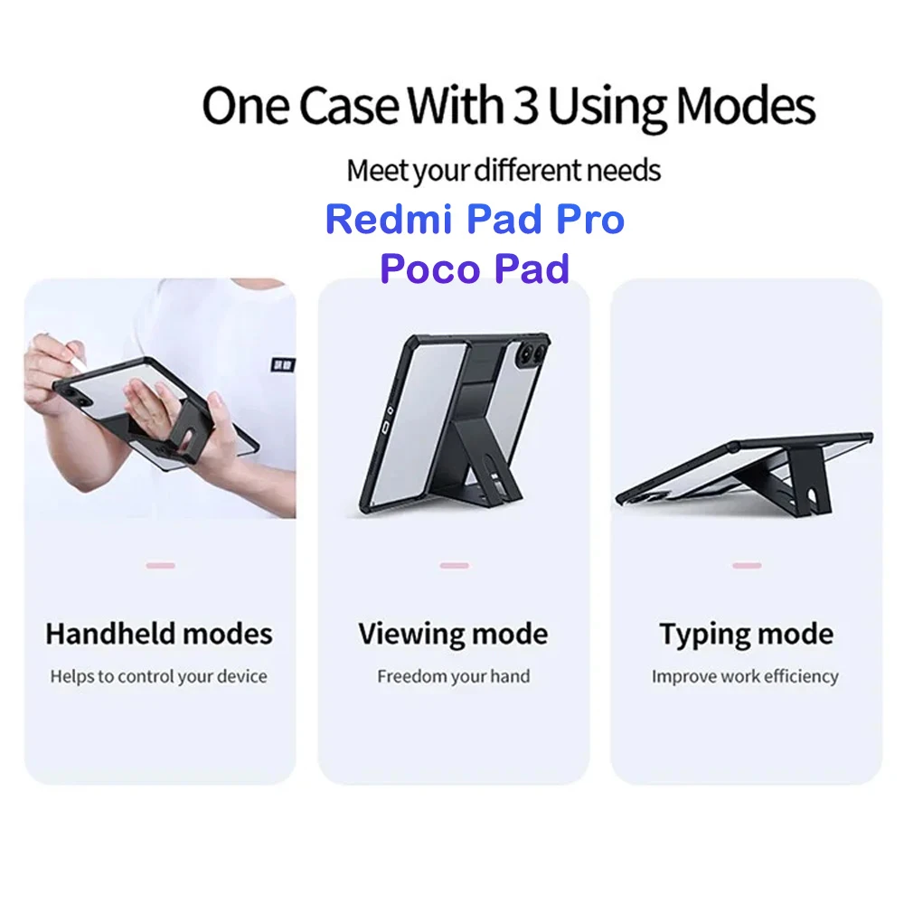 خرید کریستال شیلد شفاف پایه دار تبلت Xiaomi Poco Pad مارک XUNDD سری Beatle خرید کریستال شیلد شفاف پایه دار تبلت Xiaomi Poco Pad مارک XUNDD سری Beatle