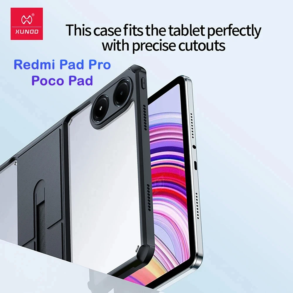 کریستال شیلد شفاف پایه دار تبلت Xiaomi Poco Pad مارک XUNDD سری Beatle-Dorjio