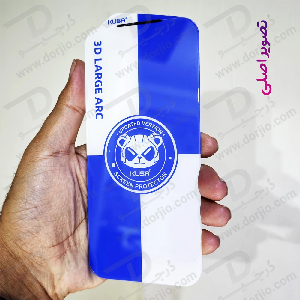 گلس تمام شفاف iPhone 17 Pro مارک KUSA مدل 3D Large ARC
