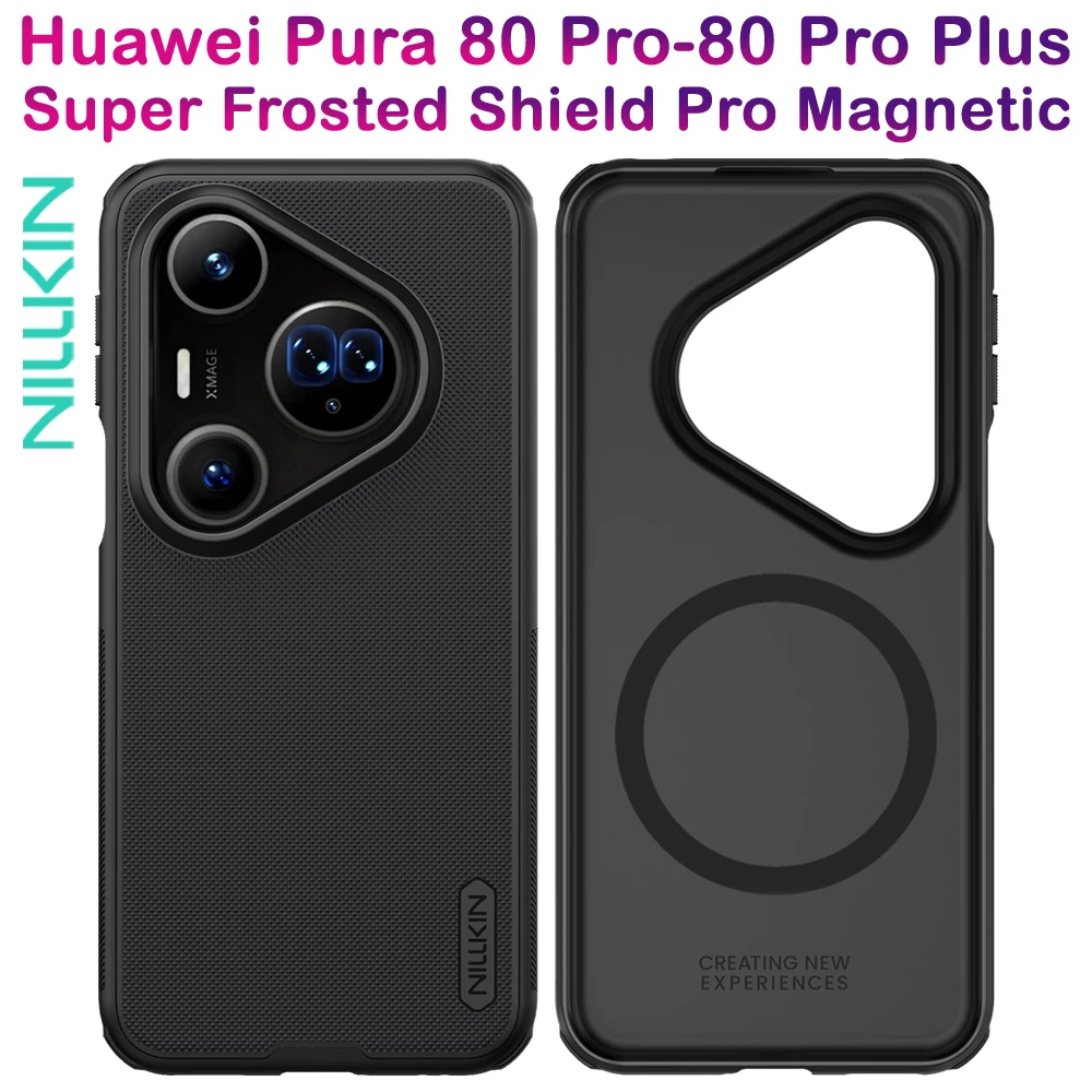 خرید قاب ضد ضربه مگنتی Huawei Pura 80 Pro Plus مارک نیلکین مدل Super Frosted Shield Pro Magnetic
