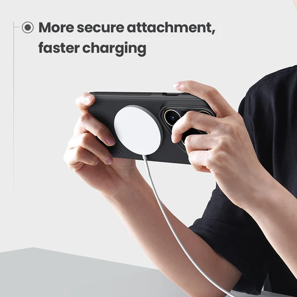 خرید قاب ضد ضربه مگنتی Huawei Pura 80 مارک نیلکین مدل Super Frosted Shield Pro Magnetic