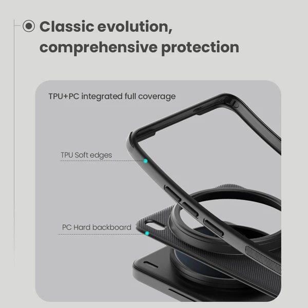 خرید قاب ضد ضربه مگنتی Vivo X200 Ultra مارک نیلکین مدل Super Frosted Shield Pro Magnetic