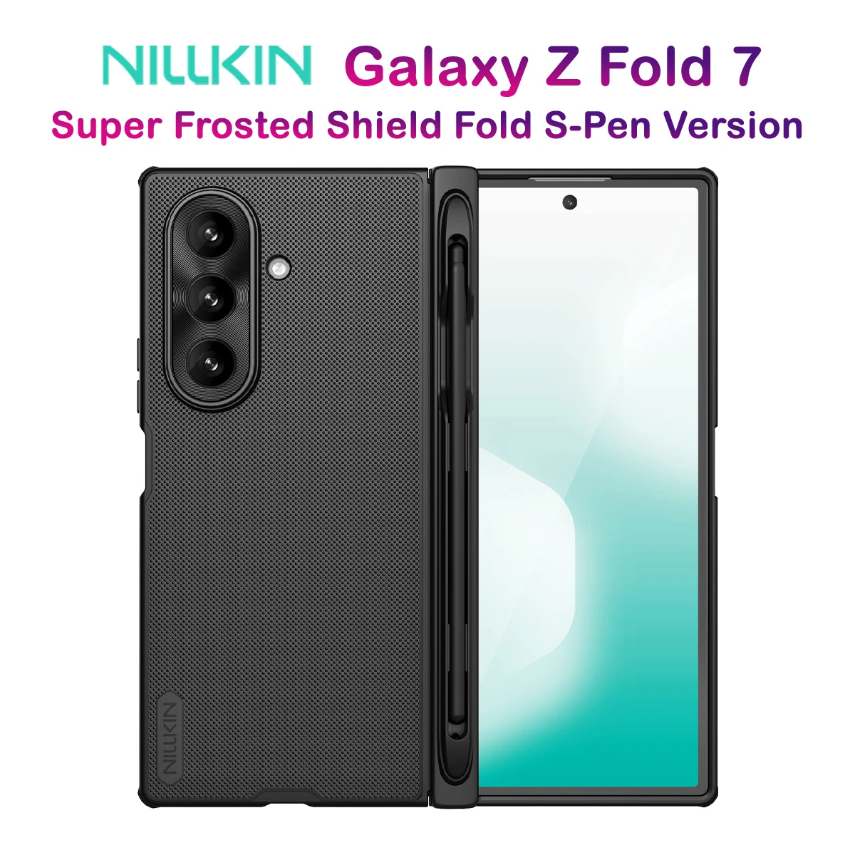 قاب ضد ضربه قلم دار Samsung Galaxy Z Fold 7 مارک نیلکین مدل Super Frosted Shield Fold