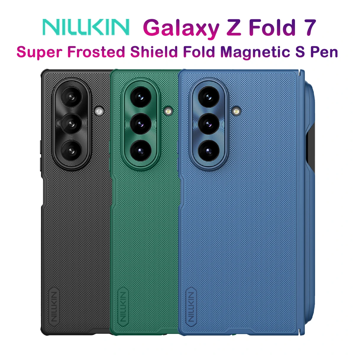 خرید قاب ضد ضربه مگنتی قلم دار Samsung Galaxy Z Fold 7 مارک نیلکین مدل Super Frosted Shield Fold