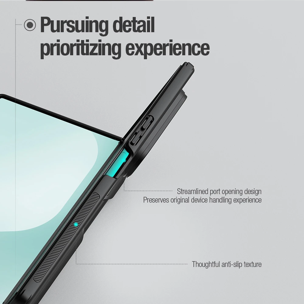 خرید قاب ضد ضربه مگنتی قلم دار Samsung Galaxy Z Fold 7 مارک نیلکین مدل Super Frosted Shield Fold