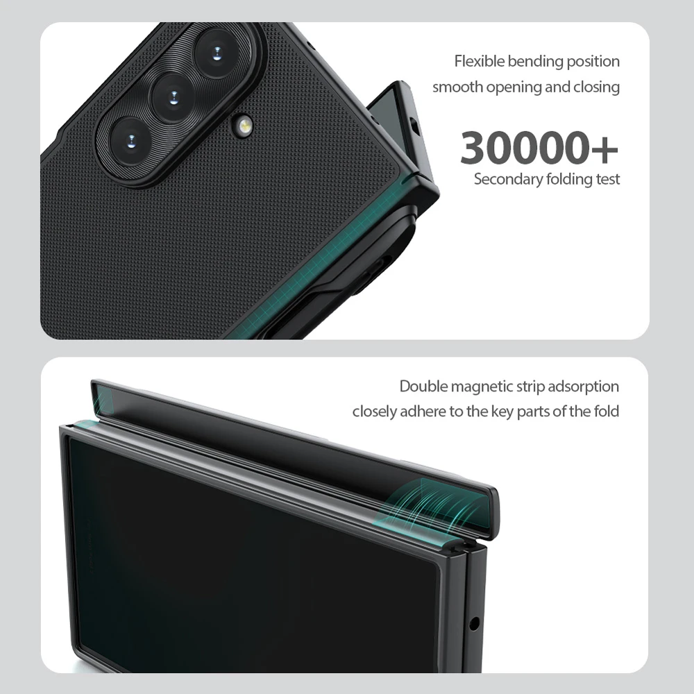 خرید قاب ضد ضربه مگنتی قلم دار Samsung Galaxy Z Fold 7 مارک نیلکین مدل Super Frosted Shield Fold