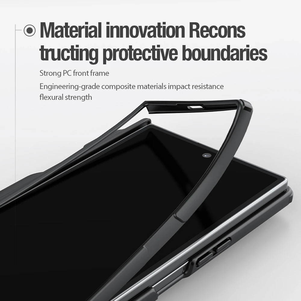 خرید قاب ضد ضربه مگنتی قلم دار Samsung Galaxy Z Fold 7 مارک نیلکین مدل Super Frosted Shield Fold