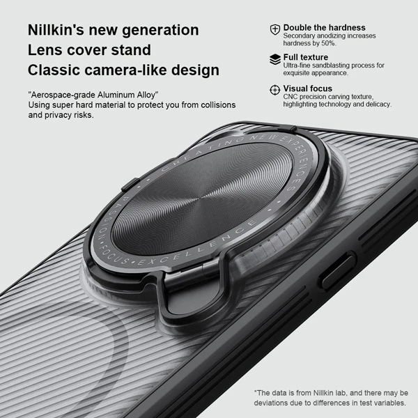 خرید گارد مگنتی نیمه شفاف کمرا استند Oppo Find X8 Ultra مارک نیلکین مدل Camshield Prop Clear