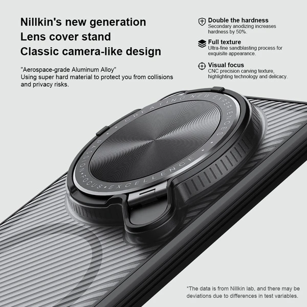 خرید گارد مگنتی نیمه شفاف کمرا استند Vivo X200 Ultra مارک نیلکین مدل Camshield Prop Clear