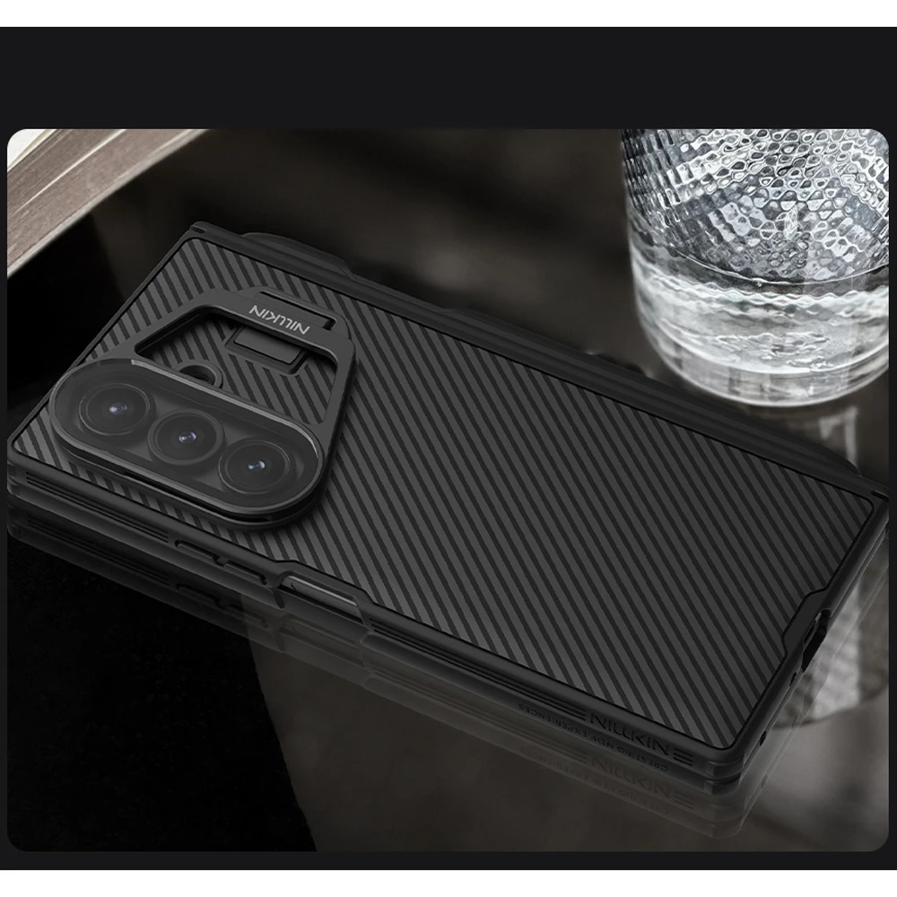 خرید گارد مگنتی کمرا استند شیشه‌ای قلم دار Samsung Galaxy Z Fold 7 مارک نیلکین مدل Camshield Prop