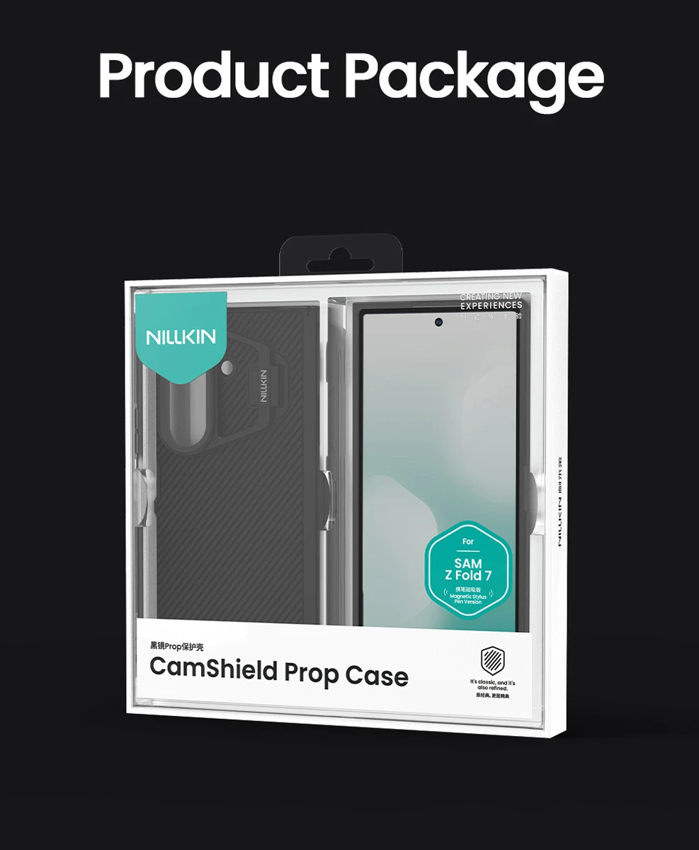 خرید گارد مگنتی کمرا استند شیشه‌ای قلم دار Samsung Galaxy Z Fold 7 مارک نیلکین مدل Camshield Prop