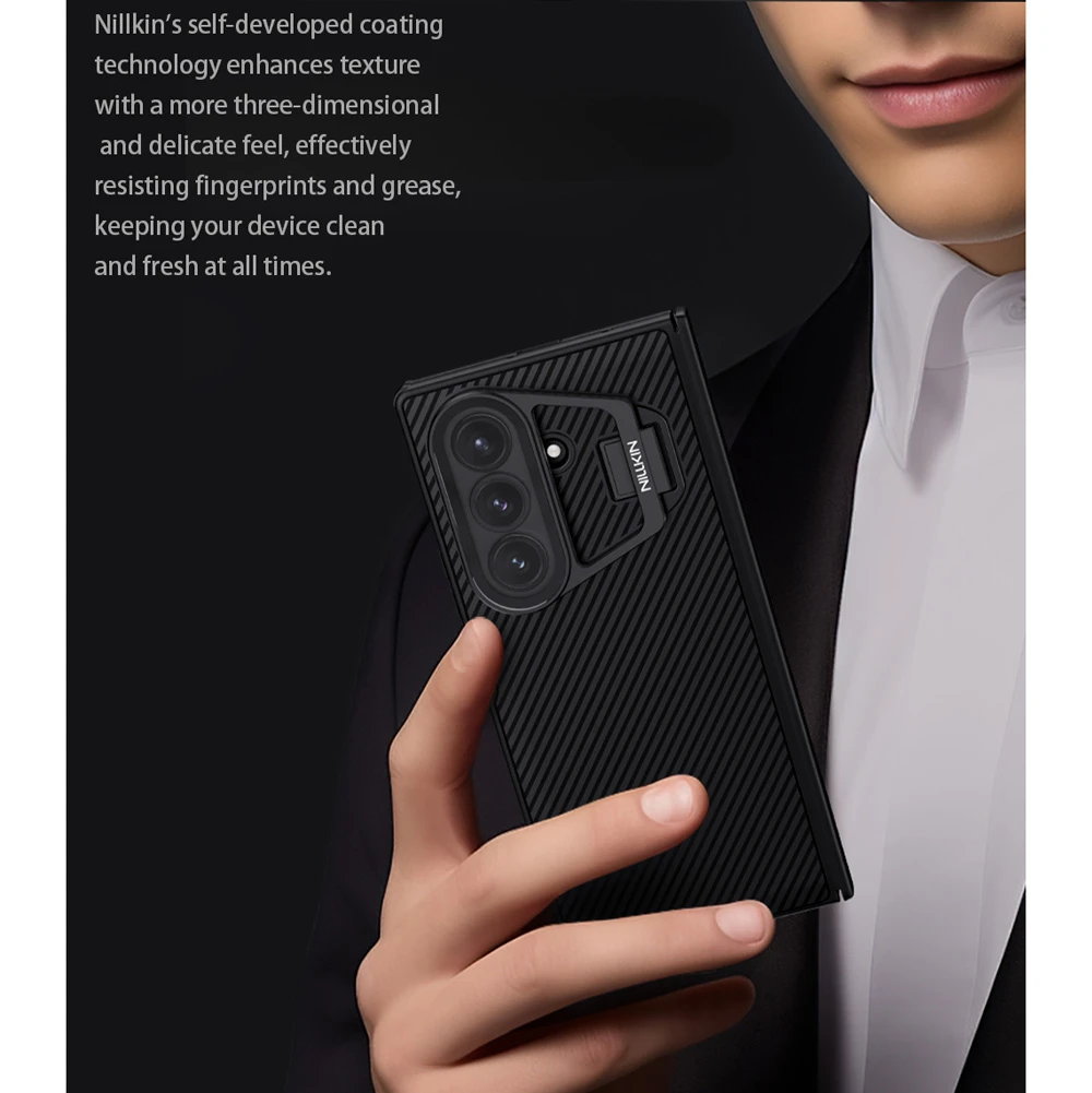 گارد کمرا استند شفاف Samsung Galaxy Z Fold 7 مارک نیلکین مدل Camshield Prop