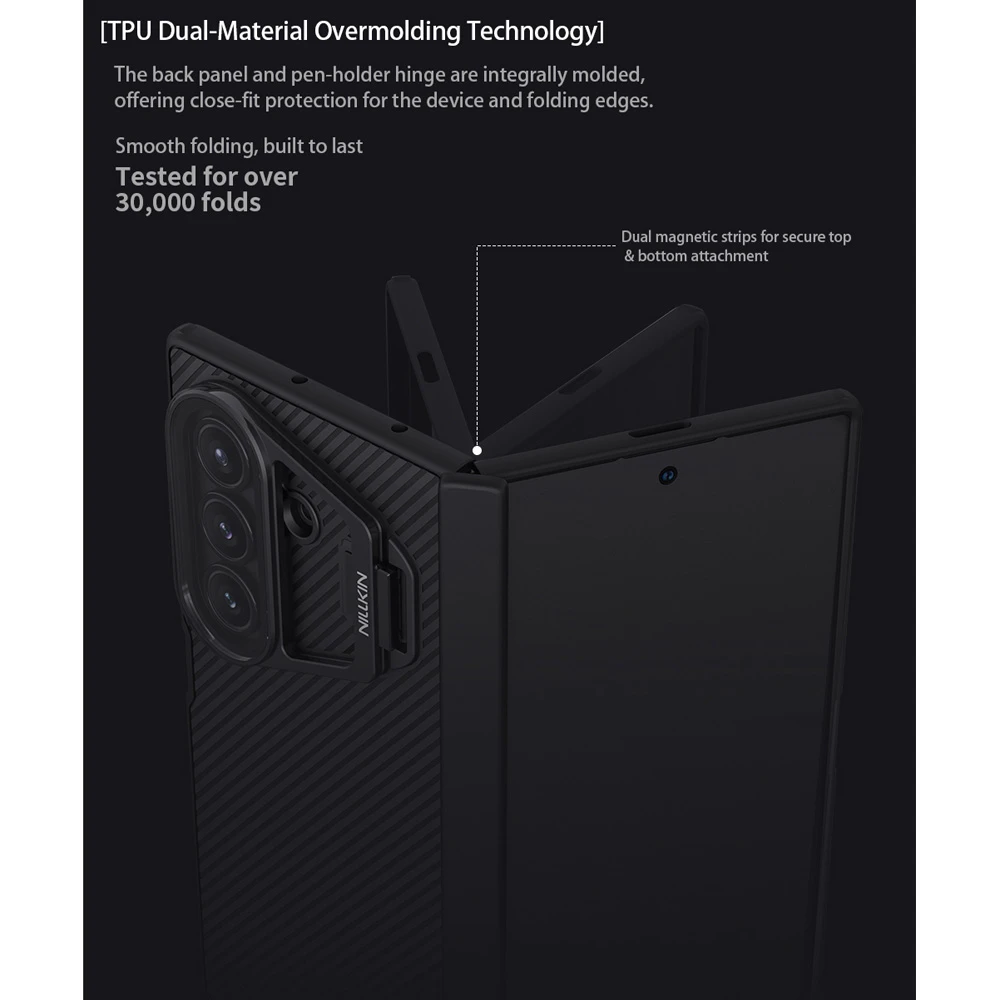 خرید گارد کمرا استند شفاف Samsung Galaxy Z Fold 7 مارک نیلکین مدل Camshield Prop